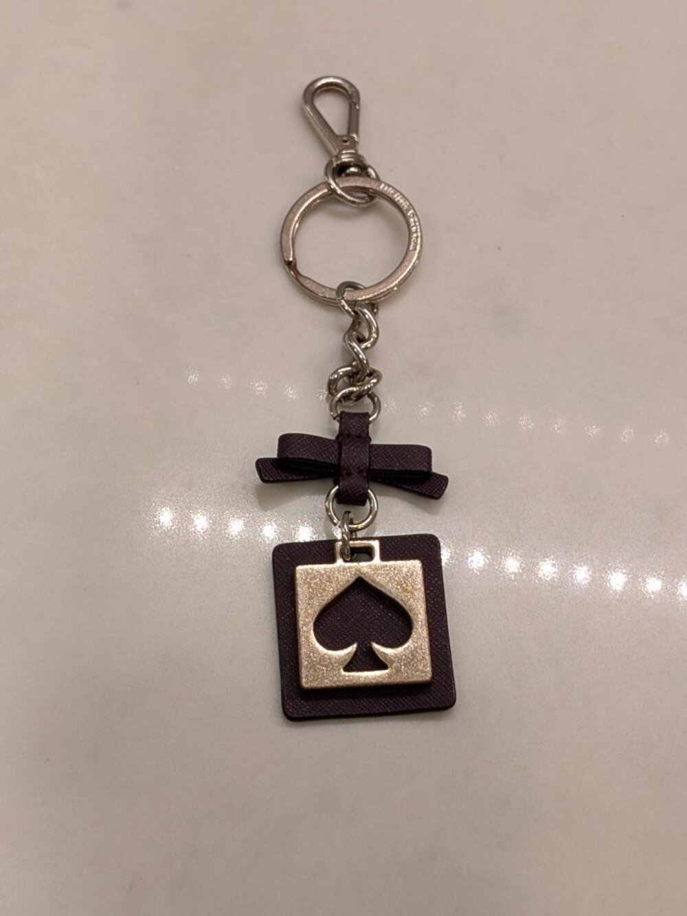 Kate Spade New York Cutout Spade & Bow Key Fob / Purse Charm